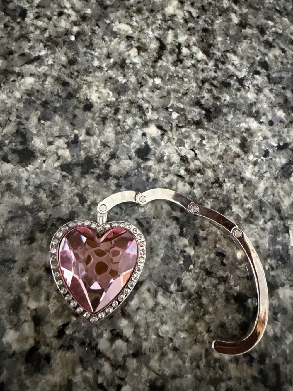 Pink Heart Bling Purse Hanger - NWOT
